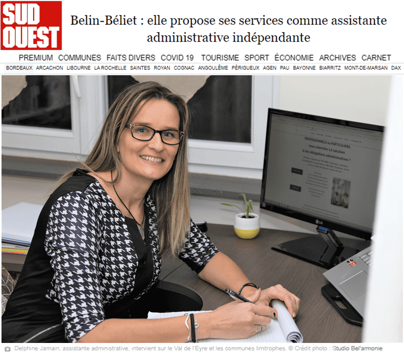 Elle propose ses services comme Assistante Administrative Indépendante