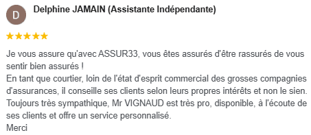 Avis laissé à Assur33 Avis laissé à Assur33